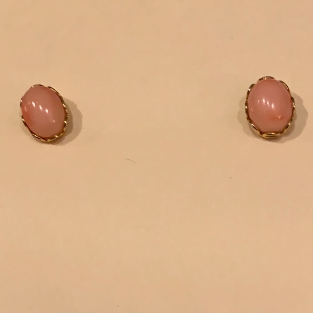 Pink opal Post earrings